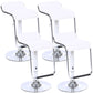 Modern Backrest Liftable Stool Steel Cashier Bar Stool with Leather Cushion and Pedal White 4 Piece Set Clearhalo 'Bar Furniture' 'Bar Stools' 'bar_stools' 'furn' 'furn_bar_stools' 'Furniture' 'Kitchen & Dining Furniture' 5278154