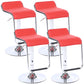 Modern Backrest Liftable Stool Steel Cashier Bar Stool with Leather Cushion and Pedal Red 4 Piece Set Clearhalo 'Bar Furniture' 'Bar Stools' 'bar_stools' 'furn' 'furn_bar_stools' 'Furniture' 'Kitchen & Dining Furniture' 5278159