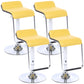 Modern Backrest Liftable Stool Steel Cashier Bar Stool with Leather Cushion and Pedal Yellow 4 Piece Set Clearhalo 'Bar Furniture' 'Bar Stools' 'bar_stools' 'furn' 'furn_bar_stools' 'Furniture' 'Kitchen & Dining Furniture' 5278162