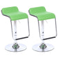 Modern Backrest Liftable Stool Steel Cashier Bar Stool with Leather Cushion and Pedal Green 2 Piece Set Clearhalo 'Bar Furniture' 'Bar Stools' 'bar_stools' 'furn' 'furn_bar_stools' 'Furniture' 'Kitchen & Dining Furniture' 5278164
