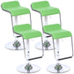Modern Backrest Liftable Stool Steel Cashier Bar Stool with Leather Cushion and Pedal Green 4 Piece Set Clearhalo 'Bar Furniture' 'Bar Stools' 'bar_stools' 'furn' 'furn_bar_stools' 'Furniture' 'Kitchen & Dining Furniture' 5278165