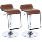 Modern Backrest Liftable Stool Steel Cashier Bar Stool with Leather Cushion and Pedal Coffee 2 Piece Set Clearhalo 'Bar Furniture' 'Bar Stools' 'bar_stools' 'furn' 'furn_bar_stools' 'Furniture' 'Kitchen & Dining Furniture' 5278167