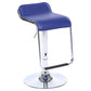 Modern Backrest Liftable Stool Steel Cashier Bar Stool with Leather Cushion and Pedal Royal Blue 1 Piece Clearhalo 'Bar Furniture' 'Bar Stools' 'bar_stools' 'furn' 'furn_bar_stools' 'Furniture' 'Kitchen & Dining Furniture' 5278169