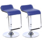 Modern Backrest Liftable Stool Steel Cashier Bar Stool with Leather Cushion and Pedal Royal Blue 2 Piece Set Clearhalo 'Bar Furniture' 'Bar Stools' 'bar_stools' 'furn' 'furn_bar_stools' 'Furniture' 'Kitchen & Dining Furniture' 5278170