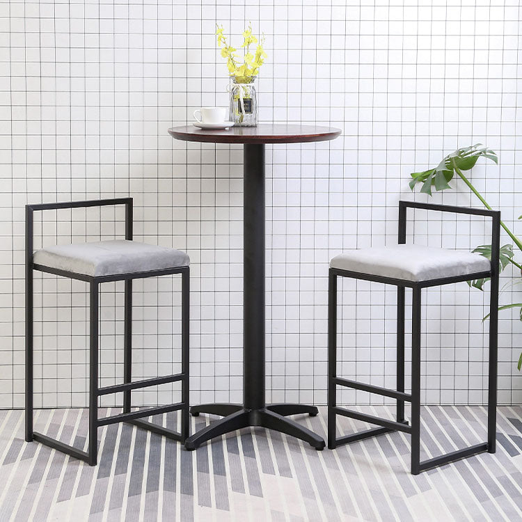 Moderno sgabello da bar rettangolare sgabello con poggiapiedi con cuscino di velluto