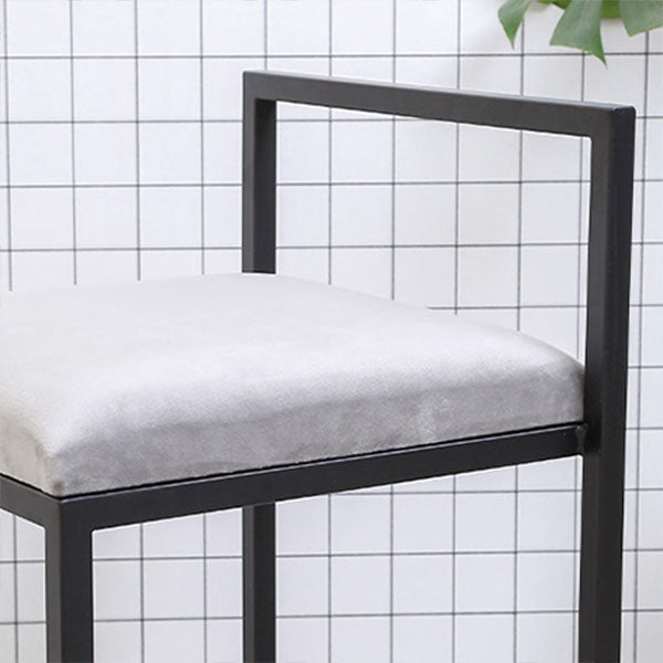 Moderno sgabello da bar rettangolare sgabello con poggiapiedi con cuscino di velluto