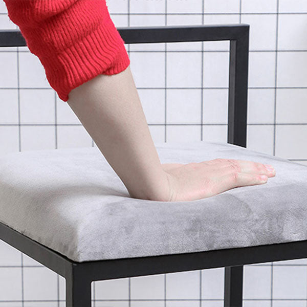 Moderno sgabello da bar rettangolare sgabello con poggiapiedi con cuscino di velluto