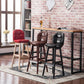 Taburete de bar interior Taburete de mostrador con respaldo rectangular moderno con patas de madera