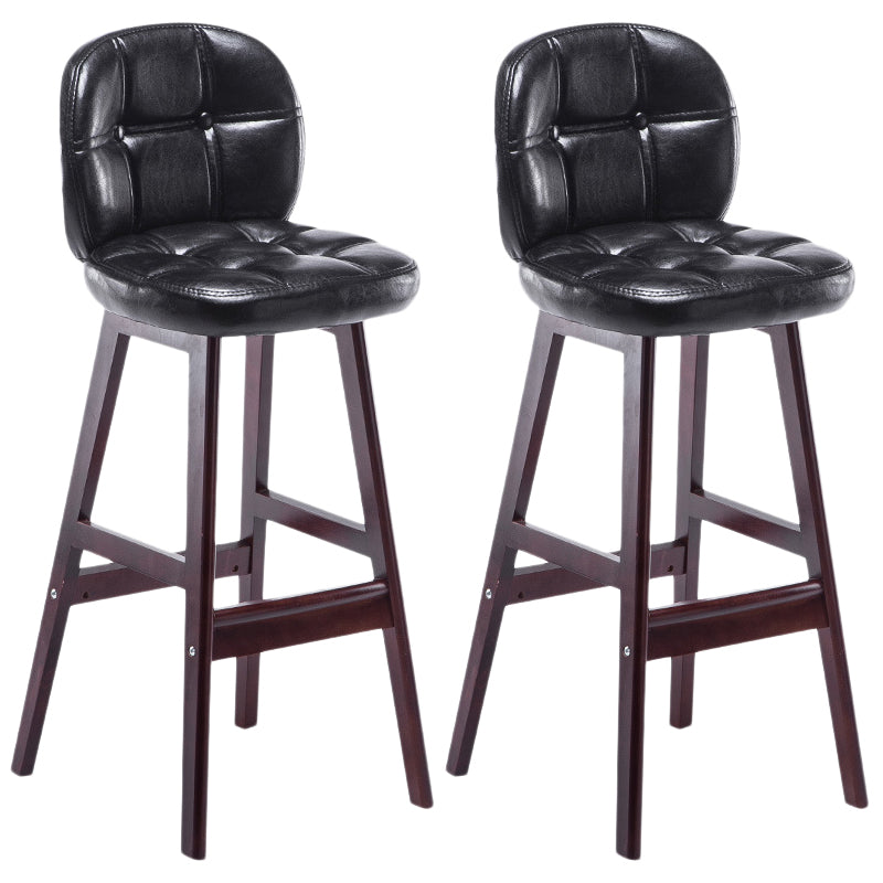 Taburete de bar interior Taburete de mostrador con respaldo rectangular moderno con patas de madera