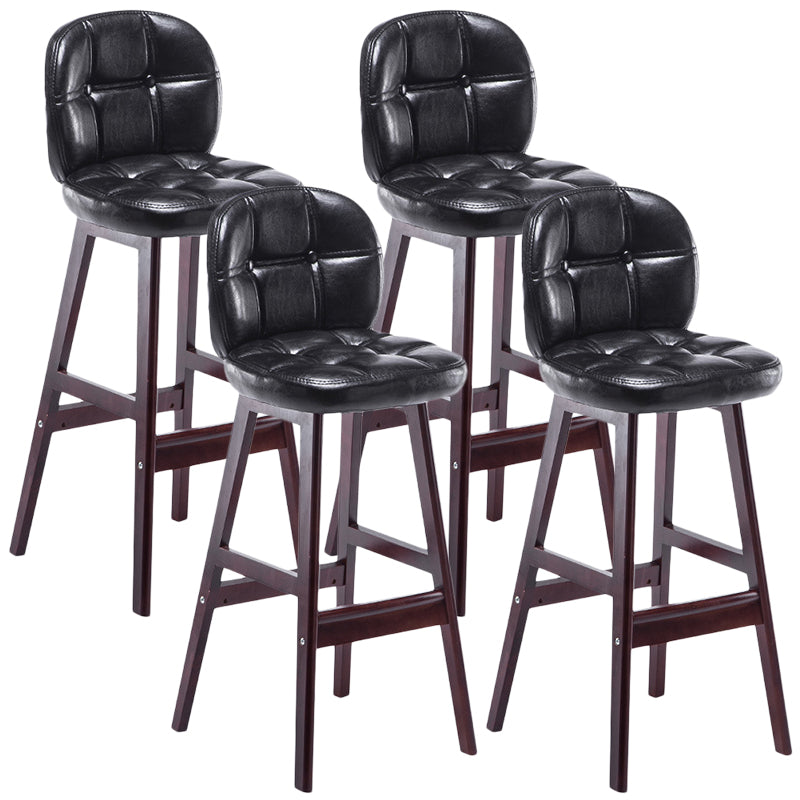 Taburete de bar interior Taburete de mostrador con respaldo rectangular moderno con patas de madera