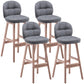 Taburete de bar interior Taburete de mostrador con respaldo rectangular moderno con patas de madera