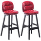 Taburete de bar interior Taburete de mostrador con respaldo rectangular moderno con patas de madera