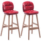 Taburete de bar interior Taburete de mostrador con respaldo rectangular moderno con patas de madera