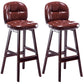 Taburete de bar interior Taburete de mostrador con respaldo rectangular moderno con patas de madera