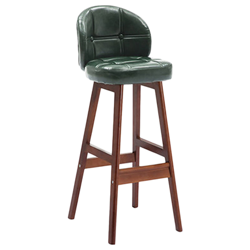 Taburete de bar interior Taburete de mostrador con respaldo rectangular moderno con patas de madera