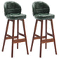 Taburete de bar interior Taburete de mostrador con respaldo rectangular moderno con patas de madera
