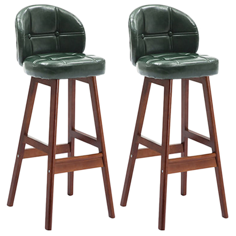 Taburete de bar interior Taburete de mostrador con respaldo rectangular moderno con patas de madera