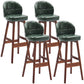 Taburete de bar interior Taburete de mostrador con respaldo rectangular moderno con patas de madera