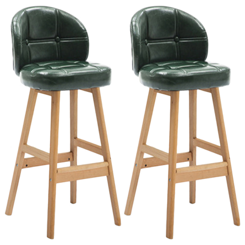 Taburete de bar interior Taburete de mostrador con respaldo rectangular moderno con patas de madera