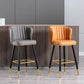 Scandinavian Footrest Checkout Counter Stool Matte Finish PU Leather Barstool Clearhalo 'Bar Furniture' 'Bar Stools' 'bar_stools' 'furn' 'furn_bar_stools' 'Furniture' 'Kitchen & Dining Furniture' 5278348