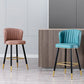 Scandinavian Footrest Checkout Counter Stool Matte Finish PU Leather Barstool Clearhalo 'Bar Furniture' 'Bar Stools' 'bar_stools' 'furn' 'furn_bar_stools' 'Furniture' 'Kitchen & Dining Furniture' 5278350