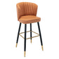 Scandinavian Footrest Checkout Counter Stool Matte Finish PU Leather Barstool Clearhalo 'Bar Furniture' 'Bar Stools' 'bar_stools' 'furn' 'furn_bar_stools' 'Furniture' 'Kitchen & Dining Furniture' 5278352