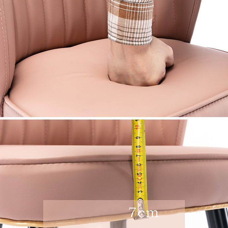 Scandinavian Footrest Checkout Counter Stool Matte Finish PU Leather Barstool Clearhalo 'Bar Furniture' 'Bar Stools' 'bar_stools' 'furn' 'furn_bar_stools' 'Furniture' 'Kitchen & Dining Furniture' 5278356