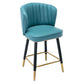 Scandinavian Footrest Checkout Counter Stool Matte Finish PU Leather Barstool Clearhalo 'Bar Furniture' 'Bar Stools' 'bar_stools' 'furn' 'furn_bar_stools' 'Furniture' 'Kitchen & Dining Furniture' 5278363