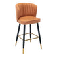 Scandinavian Footrest Checkout Counter Stool Matte Finish PU Leather Barstool Clearhalo 'Bar Furniture' 'Bar Stools' 'bar_stools' 'furn' 'furn_bar_stools' 'Furniture' 'Kitchen & Dining Furniture' 5278367