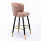 Scandinavian Footrest Checkout Counter Stool Matte Finish PU Leather Barstool Clearhalo 'Bar Furniture' 'Bar Stools' 'bar_stools' 'furn' 'furn_bar_stools' 'Furniture' 'Kitchen & Dining Furniture' 5278371