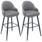 Matte Finish PU Leather Footrest Barstool Scandinavian KTV Stool