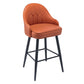 Matte Finish PU Leather Footrest Barstool Scandinavian KTV Stool