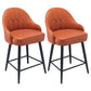 Matte Finish PU Leather Footrest Barstool Scandinavian KTV Stool