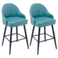 Matte Finish PU Leather Footrest Barstool Scandinavian KTV Stool