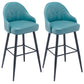 Matte Finish PU Leather Footrest Barstool Scandinavian KTV Stool