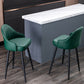 Matte Finish PU Leather Footrest Barstool Scandinavian KTV Stool