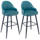 Matte Finish PU Leather Footrest Barstool Scandinavian KTV Stool