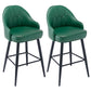 Matte Finish PU Leather Footrest Barstool Scandinavian KTV Stool