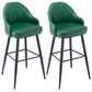 Matte Finish PU Leather Footrest Barstool Scandinavian KTV Stool