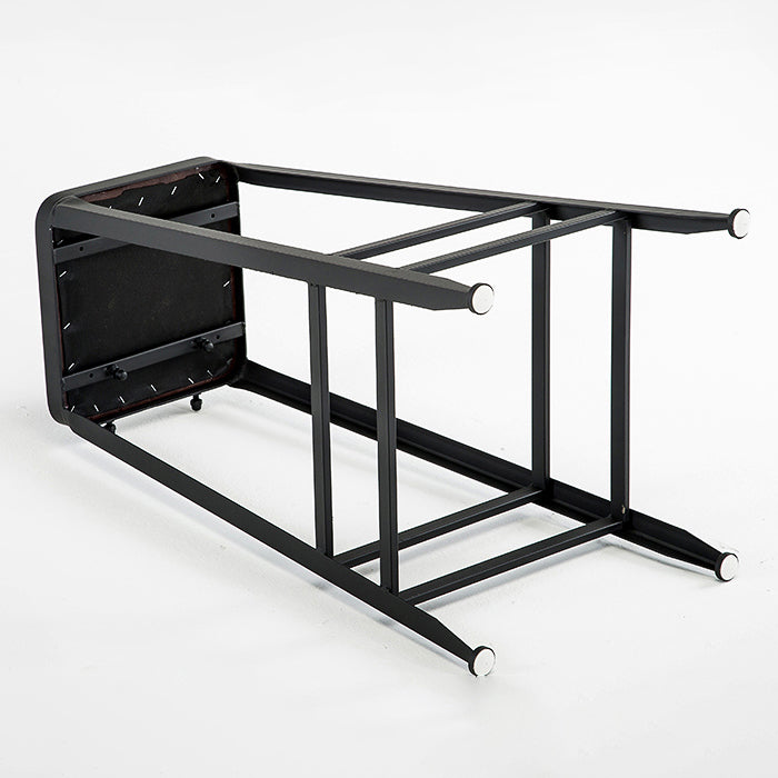 Sgabello da bar per bar con bancone senza braccio in stile industriale con cuscino in pelle e pedale