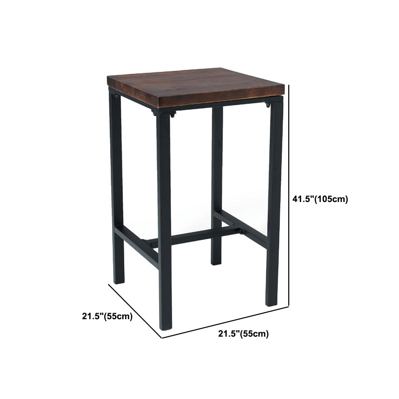 Industrial 1/2/3/5 Pièces Ensemble de table de bar à bois massif