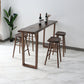 Juego de mesa de bar rectangular de madera maciza de lujo, mesa de mostrador de 1/4/5 piezas con taburetes sin respaldo