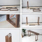 Juego de mesa de bar rectangular de madera maciza de lujo, mesa de mostrador de 1/4/5 piezas con taburetes sin respaldo
