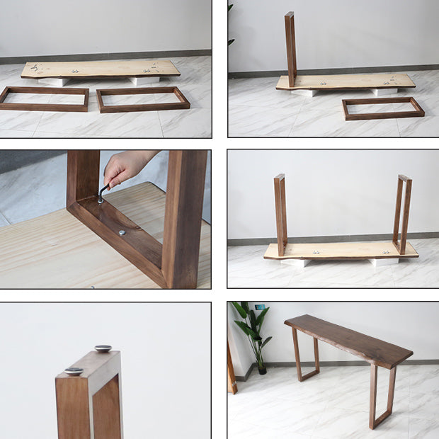Juego de mesa de bar rectangular de madera maciza de lujo, mesa de mostrador de 1/4/5 piezas con taburetes sin respaldo