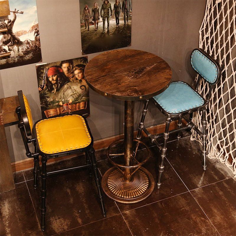 Industrial 1/2/3 Pièces Table de table en bois massif set Bistro Set pour usage domestique