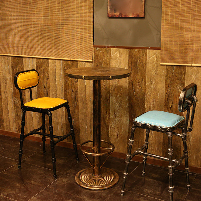 Industrial 1/2/3 Pièces Table de table en bois massif set Bistro Set pour usage domestique