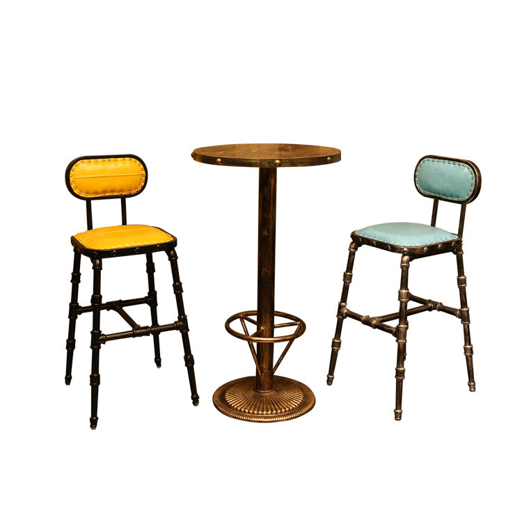 Industrial 1/2/3 Pièces Table de table en bois massif set Bistro Set pour usage domestique