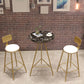 1/3 stuks glamour ijzeren staaftafel set rond bistro set met witte faux marmeren top