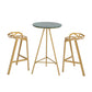 1/3 stuks glamour ijzeren staaftafel set rond bistro set met witte faux marmeren top
