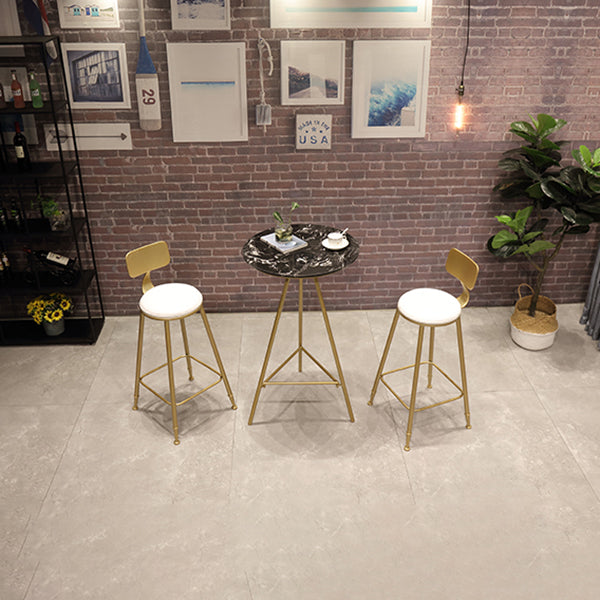 1/3 stuks glamour ijzeren staaftafel set rond bistro set met witte faux marmeren top